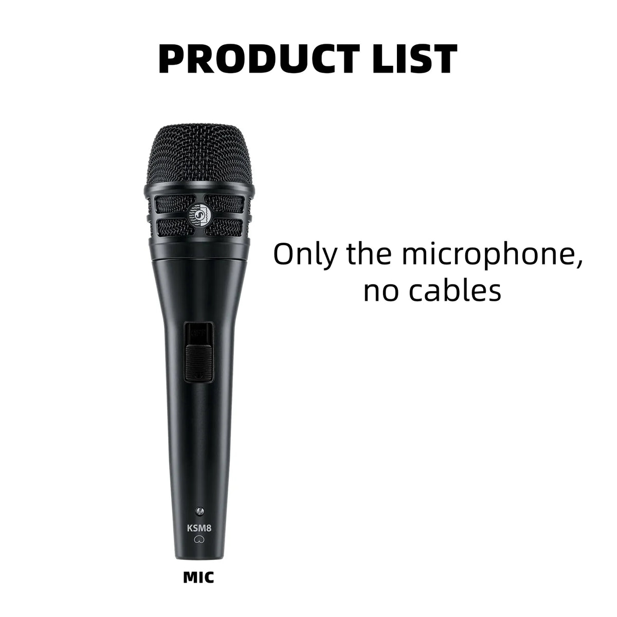 Micrófono dinámico de mano LexiNova K-M8 de metal con interruptor, para escenario, karaoke y grabación vocal