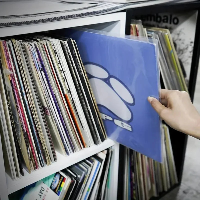 Fundas exteriores transparentes para discos de vinilo de 12 pulgadas, con solapa, paquetes de 25 y 75 unidades