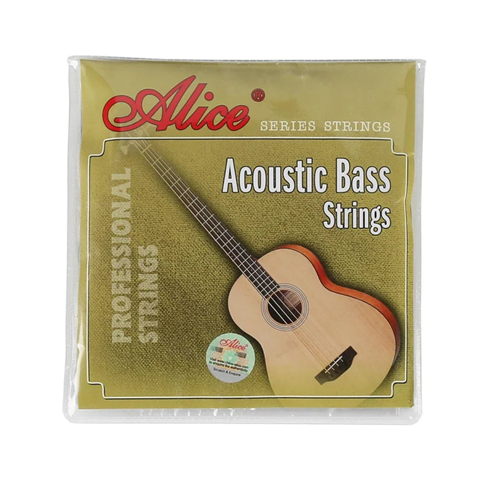 Cuerdas de bajo acústico Alice A616/A618, juego de 4 cuerdas con núcleo hexagonal de acero y entorchado de cobre, con punta plateada