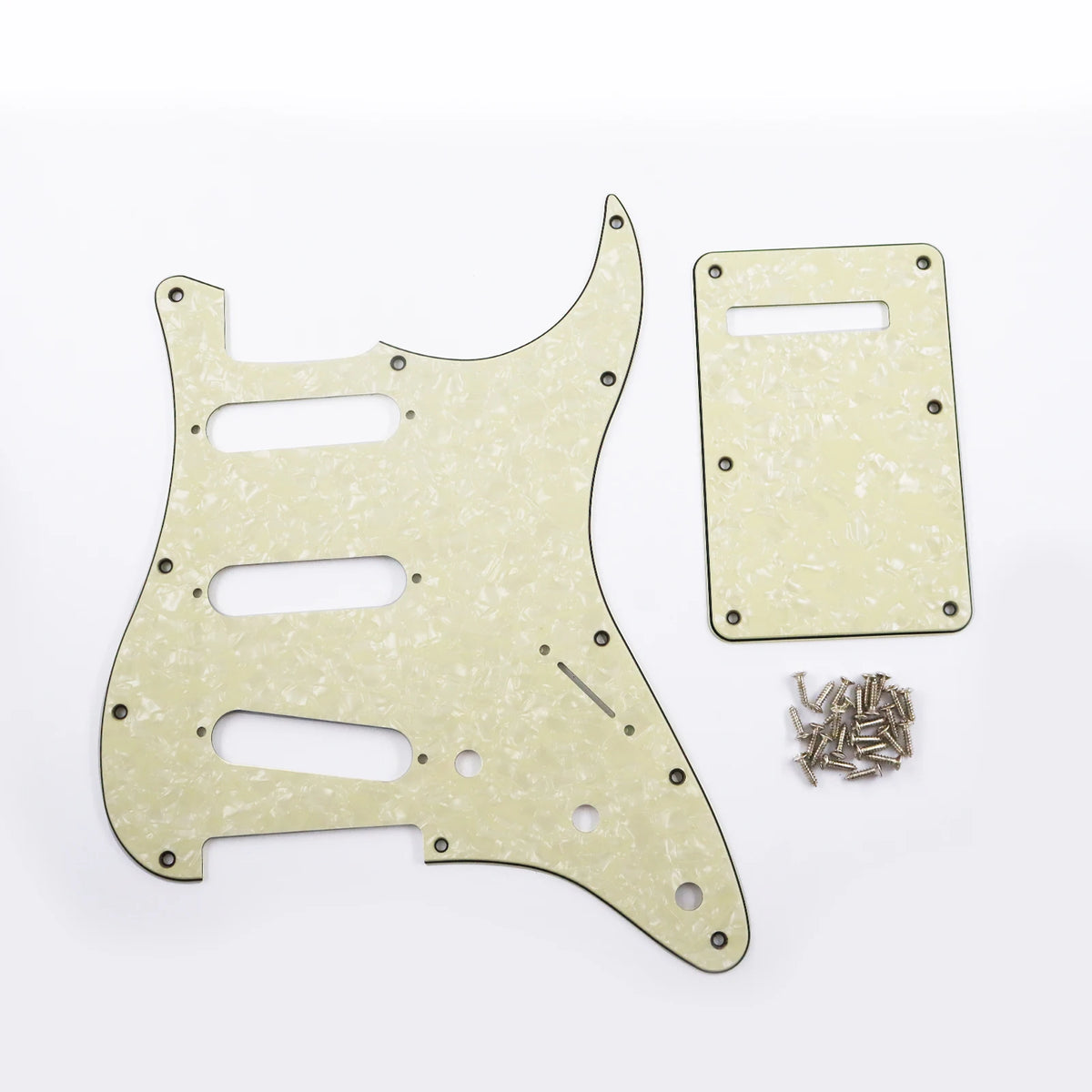 Pickguard para Stratocaster SSS, 11 tornillos, 3 capas con blindaje de aluminio, compatible con Stratocaster estándar americana y mexicana
