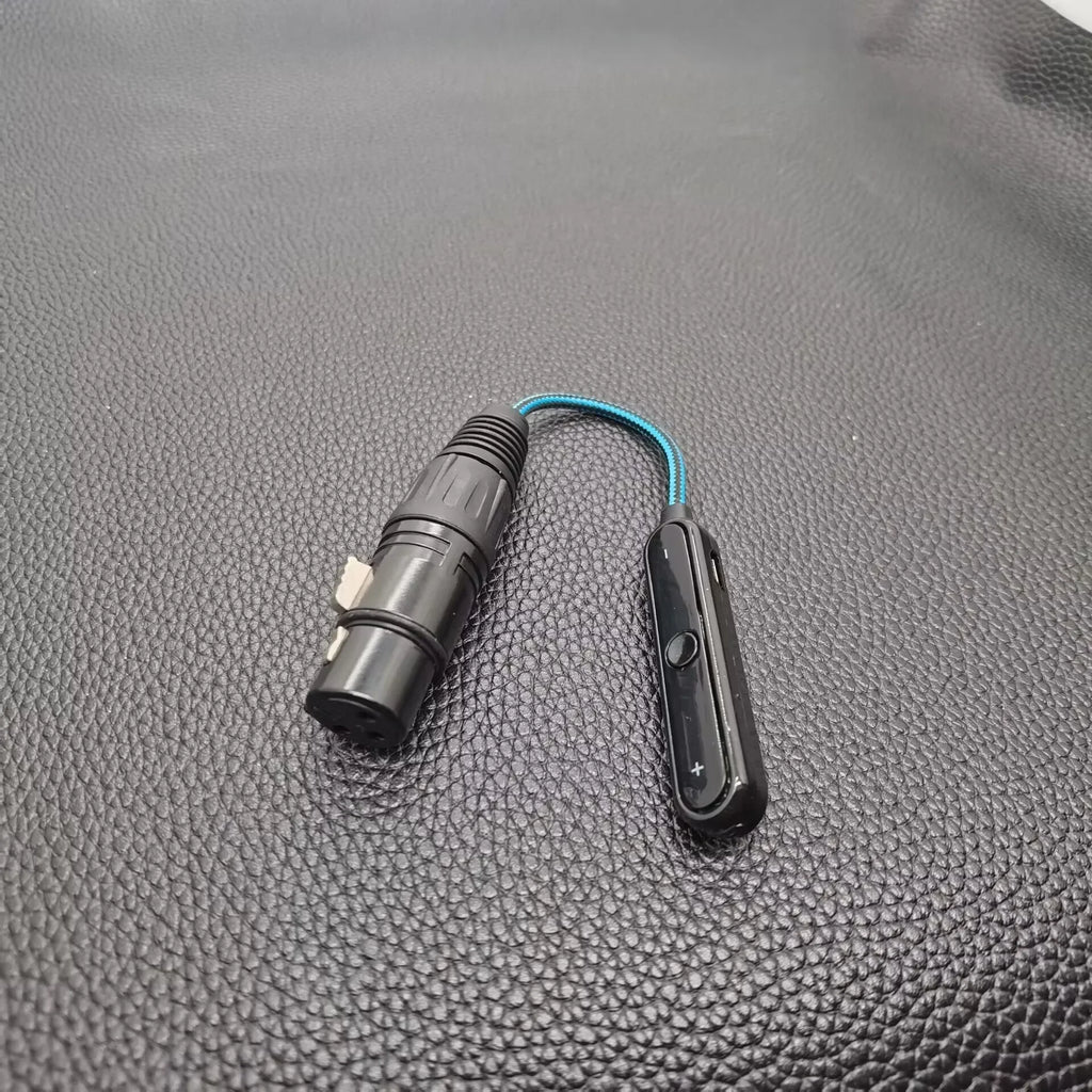 Receptor Bluetooth 5.2 con salida XLR macho de 3 pines, con micrófono y control remoto, para mezclador y parlante activo