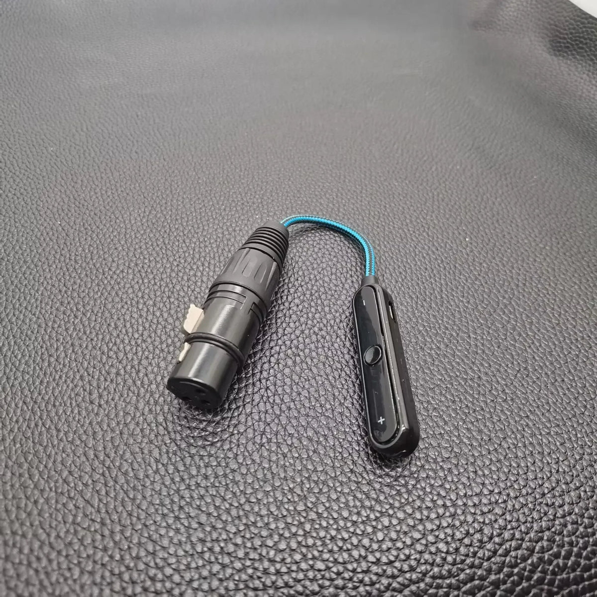 Receptor Bluetooth 5.2 con salida XLR macho de 3 pines, con micrófono y control remoto, para mezclador y parlante activo