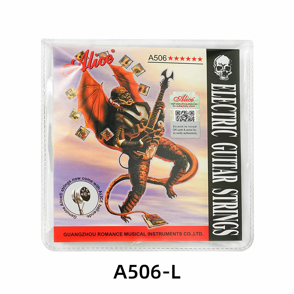 Cuerdas de guitarra eléctrica Alice A506, núcleo de acero con entorchado de aleación niquelada, juego de 6