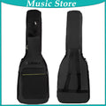 Funda acolchada para guitarra eléctrica, tela Oxford impermeable negra con doble correa