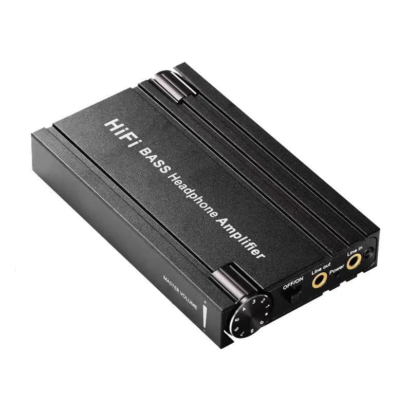 Amplificador de auriculares portátil recargable 3,5 mm con control de volumen, para audífonos de 16 a 600 ohmios