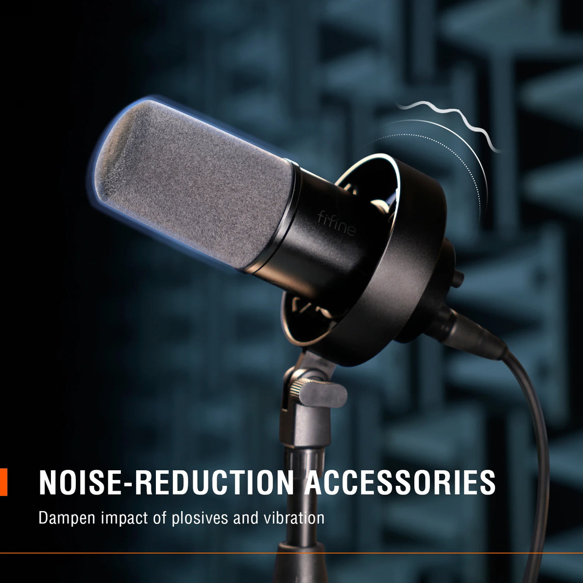 Micrófono dinámico FIFINE K688 USB/XLR con soporte de choque, botón táctil de silencio y control de volumen, para podcast, streaming y grabación en PC