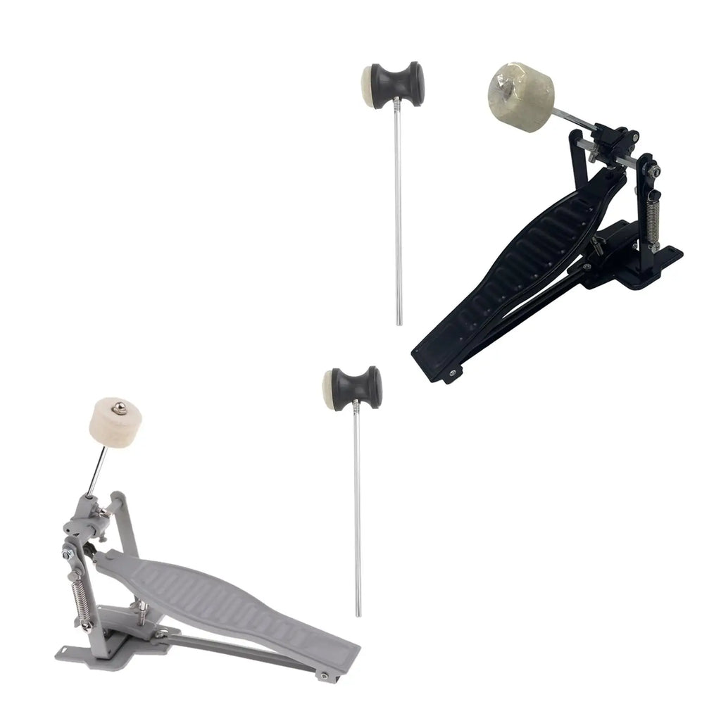 Pedal de bombo de aluminio con transmisión por cadena, simple, para batería