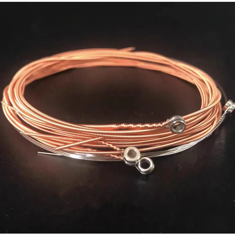 Cuerdas de guitarra acústica Alice A206, juego de 6 cuerdas de cobre con recubrimiento de bronce fosforado, calibre 011-052