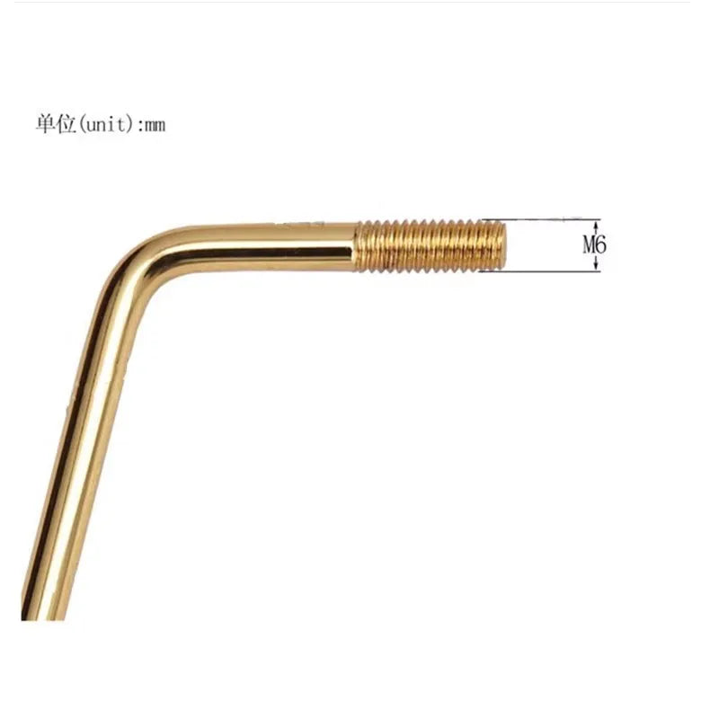 Palanca de trémolo (whammy bar) M6 para guitarra eléctrica, rosca de 6 mm, en dorado, plateado o negro