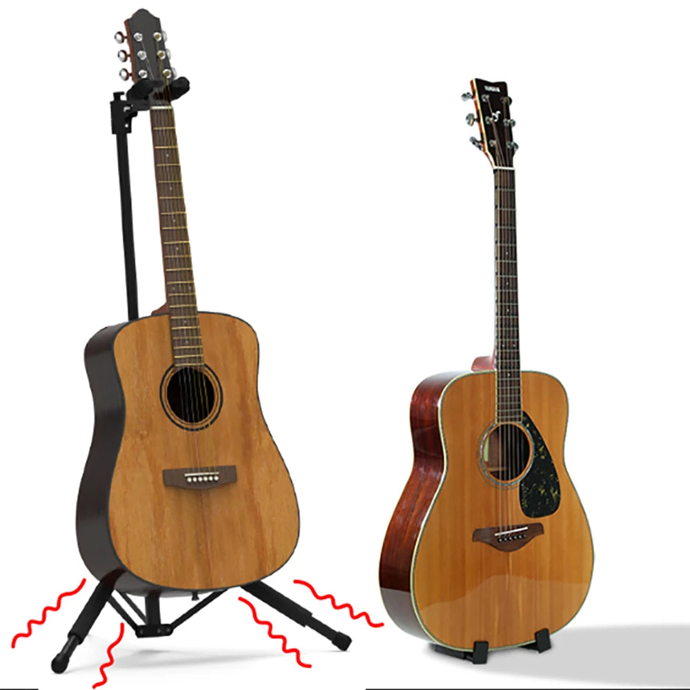 Soporte de pinza ultrapequeño para guitarra acústica, ajustable de 9 a 12 cm, para mantenerla en vertical