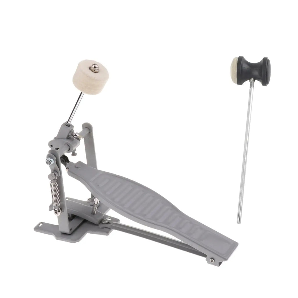 Pedal de bombo de aluminio con transmisión por cadena, simple, para batería