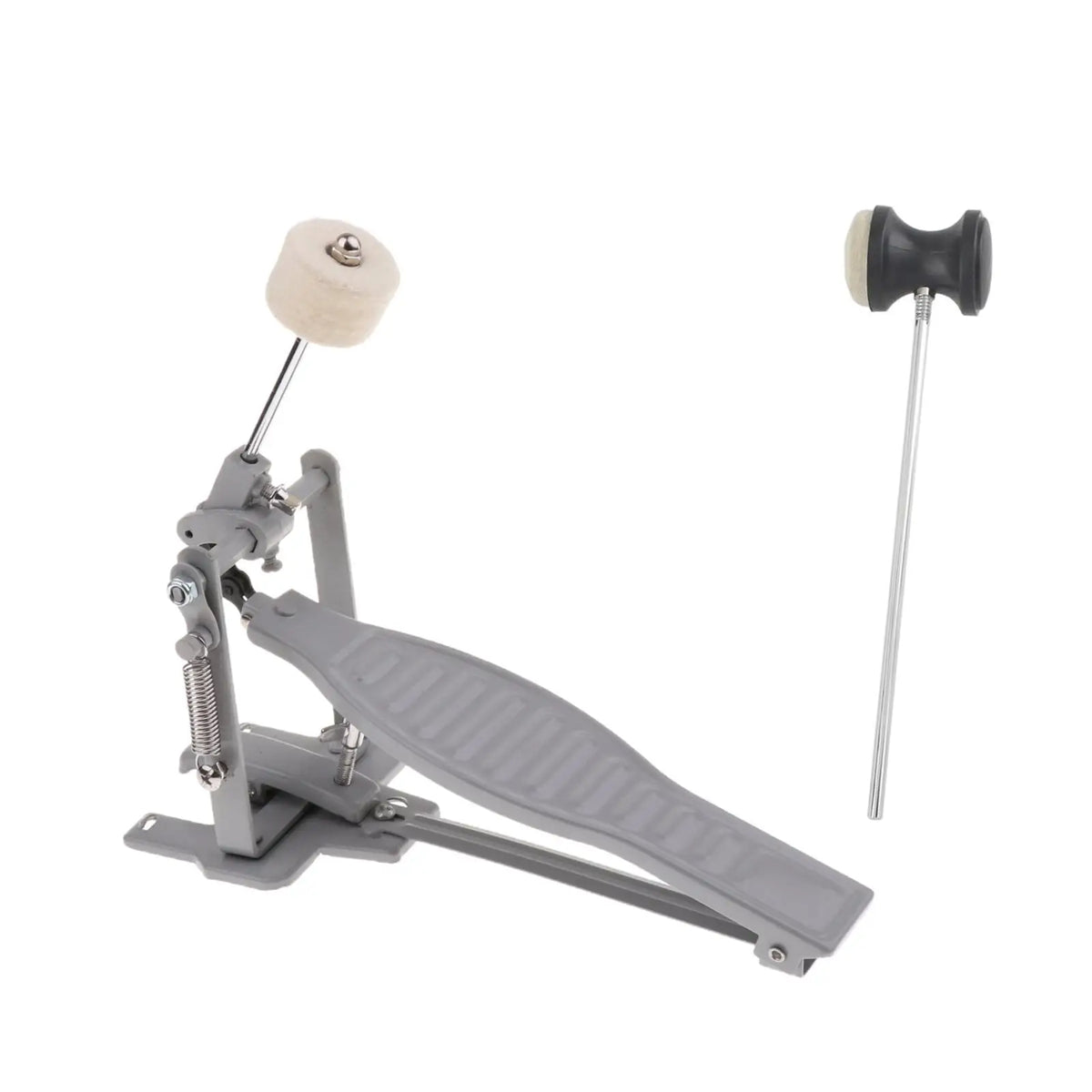 Pedal de bombo de aluminio con transmisión por cadena, simple, para batería