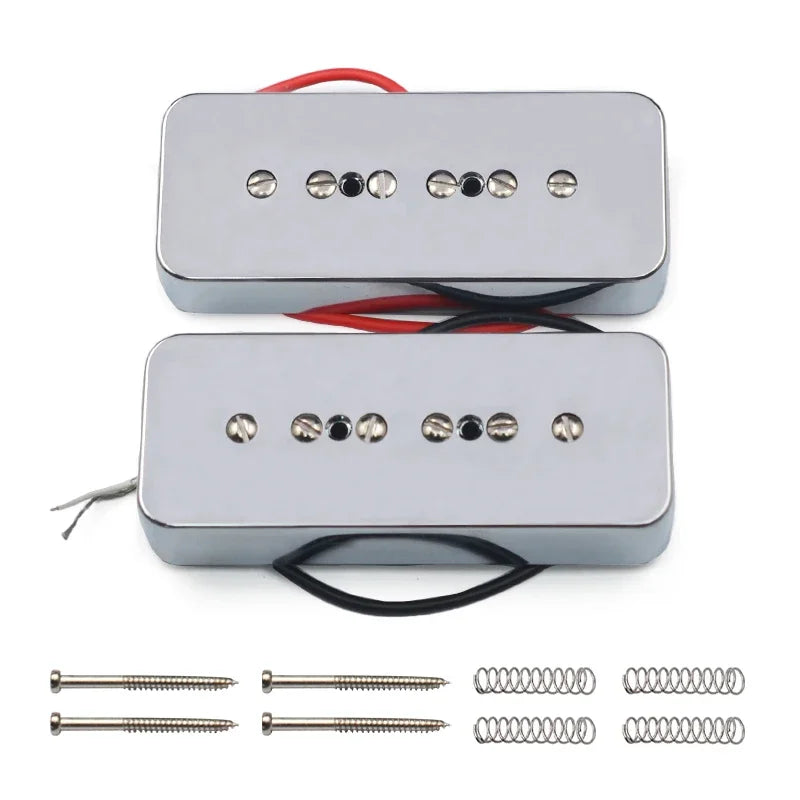 Pickup P90 soapbar single coil para guitarra eléctrica, unidad de mástil o puente o set de mástil y puente, en negro, blanco, marfil, verde o cromado