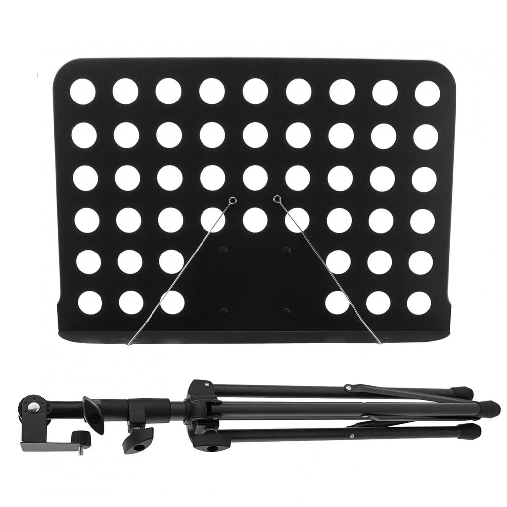 Atril plegable para partituras, altura ajustable de 80 a 142 cm, base de trípode, portátil
