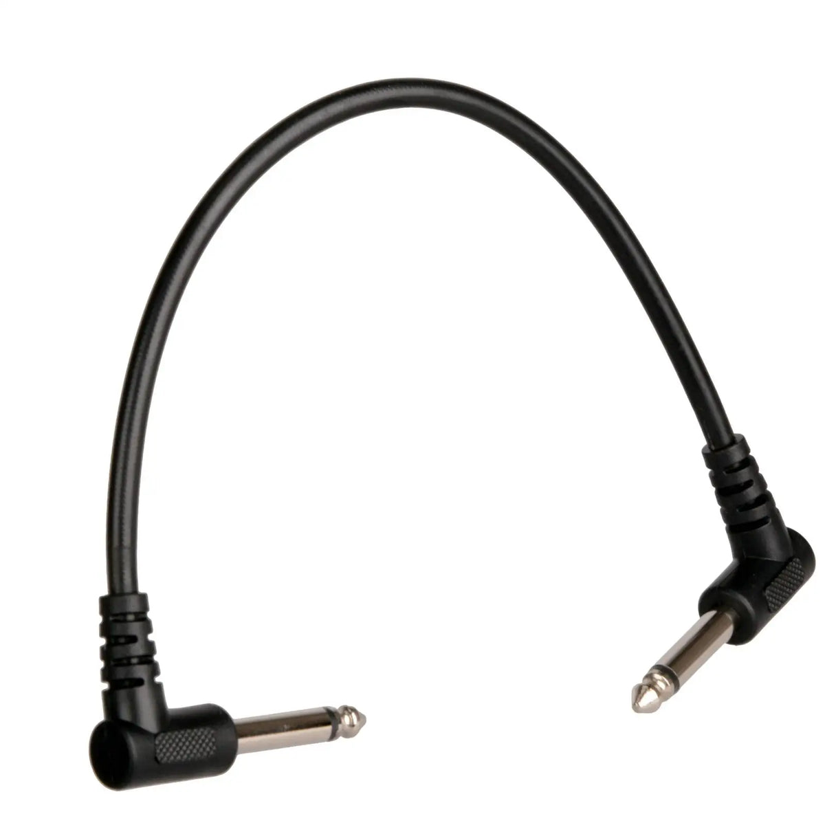 Cable patch corto de 21 cm para pedales de guitarra y bajo, TS 6,35 mm en ángulo recto, blindado, 1 o 6 unidades