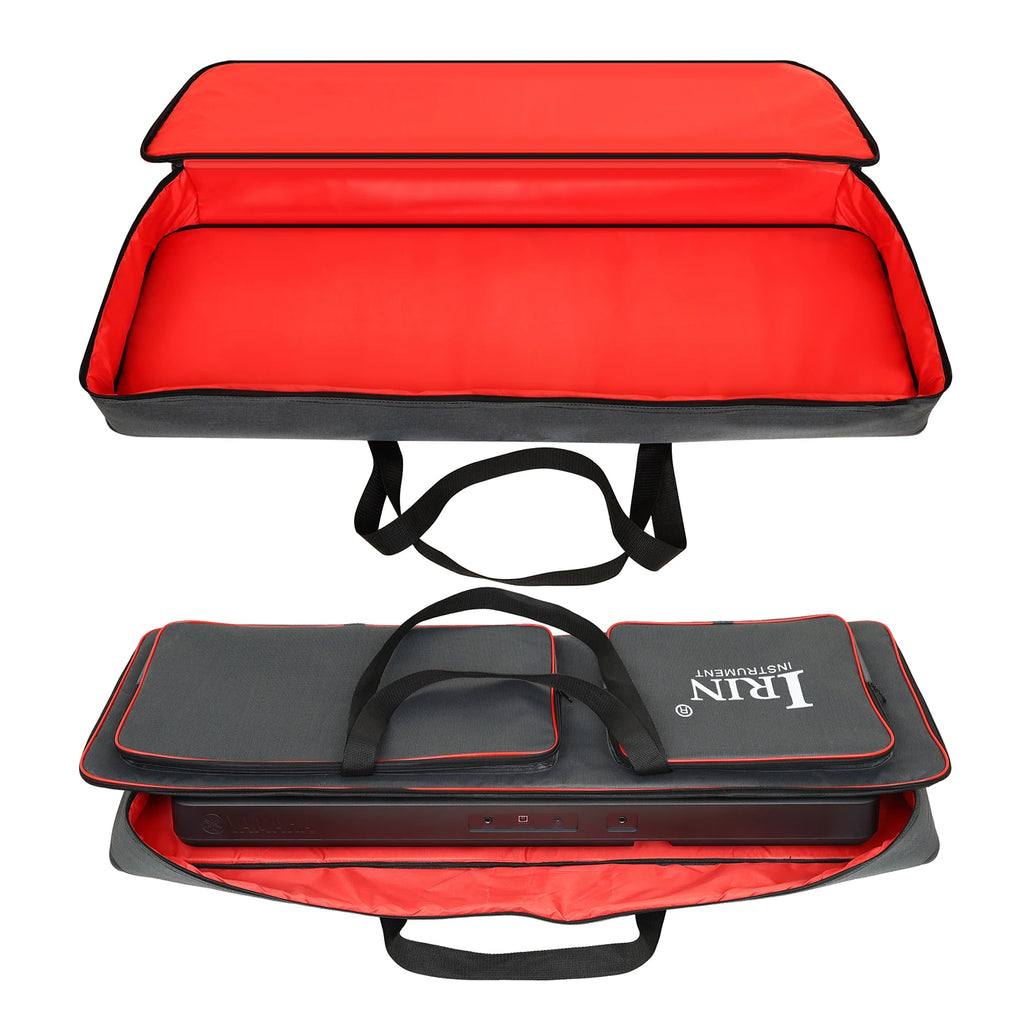 Funda acolchada para teclado electrónico 61/76 teclas, tela Oxford impermeable con bolsillos